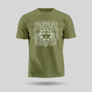 Elegance Of Maa Durga | Round Neck Unisex T-Shirt | Pure Cotton Luv My India Fashion | Navratri Spiritual T-Shirt