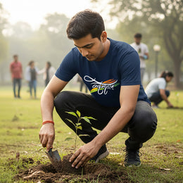 Vande Mataram Tricolour Tribute | Round Neck Unisex T-Shirt | Pure Cotton Luv My India Fashion | Patriotic T-Shirt