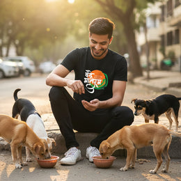 Vande Mataram: I Bow To Thee, Motherland | Round Neck Unisex T-Shirt | Pure Cotton Luv My India Fashion | Patriotic T-Shirt