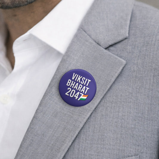 Viksit Bharat 2047 Round Badge | Gloss Finish