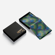 Peacock Feathers | Luv My India Patriotic Premium Bemberg Silk Pocket Square | National Symbol Digital Print 33x33 CM Pocket Square