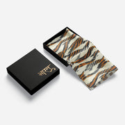 Tiger Stripes | Luv My India Patriotic Premium Bemberg Silk Pocket Square | National Symbol Digital Print 33x33 CM Pocket Square