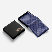 Bharat | Luv My India Patriotic Premium Blue Bemberg Silk Pocket Square | Tiranga Inspired Digital Print 33x33 CM Pocket Square