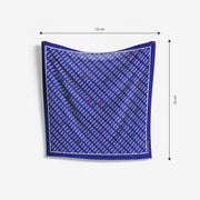 Bharat | Luv My India Patriotic Premium Blue Bemberg Silk Pocket Square | Tiranga Inspired Digital Print 33x33 CM Pocket Square