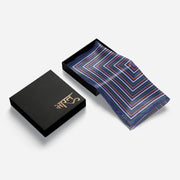 Tricolour Radiance | Luv My India Blue Patriotic Premium Bemberg Silk Pocket Square | Tiranga Inspired Digital Print 33x33 CM Pocket Square