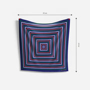 Tricolour Radiance | Luv My India Blue Patriotic Premium Bemberg Silk Pocket Square | Tiranga Inspired Digital Print 33x33 CM Pocket Square