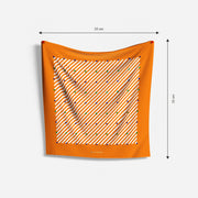 Orange Tricolour Dots | Luv My India Patriotic Premium Bemberg Silk Pocket Square | Tiranga Inspired Digital Print 33x33 CM Pocket Square