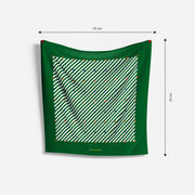 Green Tricolour Dots | Luv My India Patriotic Premium Bemberg Silk Pocket Square | Tiranga Inspired Digital Print 33x33 CM Pocket Square