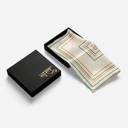 Tricolour Square-On-Square | Luv My India Light Yellow Patriotic Premium Bemberg Silk Pocket Square | Tiranga Inspired Digital Print 33x33 CM Pocket Square