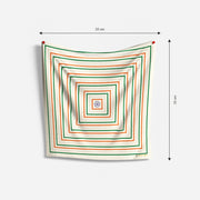 Tricolour Radiance | Luv My India Light Yellow Patriotic Premium Bemberg Silk Pocket Square | Tiranga Inspired Digital Print 33x33 CM Pocket Square