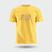 India Bharat | Gold Foil Round Neck Unisex T-Shirt | Pure Cotton Luv My India Fashion | Patriotic T-Shirt