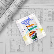 Aatmanirbhar Bharat With National Flag Paperweight | Luv My India Acrylic 2.5x3.5 Inch Patriotic Paperweight