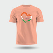 Love India | Round Neck Unisex T-Shirt | Pure Cotton Luv My India Fashion | Tiranga / Tricolour Patriotic T-Shirt