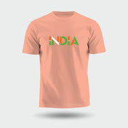 India In Tricolour | Round Neck Unisex T-Shirt | Pure Cotton Luv My India Fashion | Patriotic T-Shirt