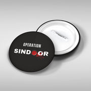 Operation Sindoor Round Badge | Luv My India Badges | 4x4 CM Patriotic Pin Button Badges | Pack of 5