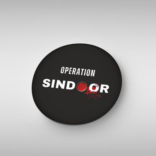 Operation Sindoor Round Badge | Luv My India Badges | 4x4 CM Patriotic Pin Button Badges | Pack of 5