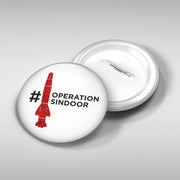 Operation Sindoor Themed Round Badge | Luv My India Badges | 4x4 CM Patriotic Pin Button Badges | Pack of 5