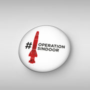 Operation Sindoor Themed Round Badge | Luv My India Badges | 4x4 CM Patriotic Pin Button Badges | Pack of 5