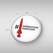 Operation Sindoor Themed Round Badge | Luv My India Badges | 4x4 CM Patriotic Pin Button Badges | Pack of 5
