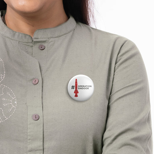 Operation Sindoor Themed Round Badge | Luv My India Badges | 4x4 CM Patriotic Pin Button Badges | Pack of 5