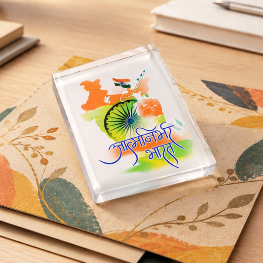 Aatmanirbhar Bharat Tricolour Paperweight
