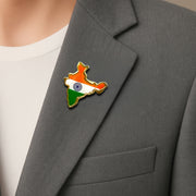 India Map Badge | Luv My India Patriotic Lapel Pin Badge | 3x3 CM Badge For Men And Women | Pack of 5