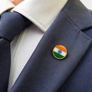 Tiranga Badge | Luv My India Patriotic Lapel Pin Round Badge | 2.5x2.5 CM Badge For Men And Women | Pack of 5