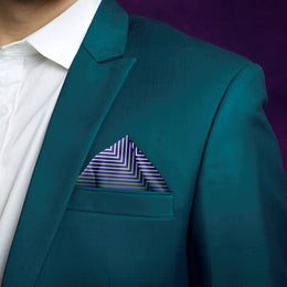 Infinite Tricolour | Luv My India Patriotic Premium Bemberg Vegan Silk Pocket Square | Tiranga Inspired Digital Print 33x33 CM Pocket Square