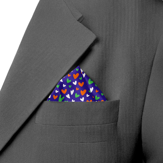Dil Se Tiranga | Luv My India Bemberg Vegan Silk Pocket Square | Digital Print 33x33 CM Patriotic Premium Pocket Square