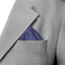 Bharat | Luv My India Patriotic Premium Blue Bemberg Vegan Silk Pocket Square | Tiranga Inspired Digital Print 33x33 CM Pocket Square