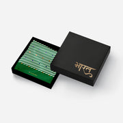 Green Tricolour Dots | Luv My India Patriotic Premium Bemberg Silk Pocket Square | Tiranga Inspired Digital Print 33x33 CM Pocket Square