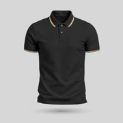 Tiranga / Tricolour | PCPQ Polo Neck Unisex T-Shirt | Pure Cotton Luv My India Fashion | Tricolour Stripe Patriotic T-Shirt
