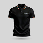 India | Tricolour PCPQ Polo Neck Unisex T-Shirt | Pure Cotton Luv My India Fashion | Tricolour Stripe Patriotic T-Shirt