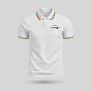 Operation Sindoor | Tricolour PCPQ Polo Neck Unisex T-Shirt | Pure Cotton Luv My India Fashion | Tricolour Stripe Patriotic T-Shirt