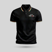 Operation Sindoor | Tricolour PCPQ Polo Neck Unisex T-Shirt | Pure Cotton Luv My India Fashion | Tricolour Stripe Patriotic T-Shirt