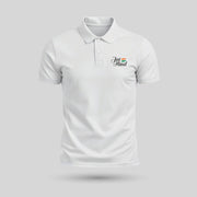 Jai Hind Tiranga Flag | PCPQ Polo Neck Unisex T-Shirt | Pure Cotton Luv My India Fashion | Patriotic T-Shirt