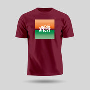 India Bharat Tiranga | Round Neck Unisex T-Shirt | Pure Cotton Luv My India Fashion | Patriotic T-Shirt