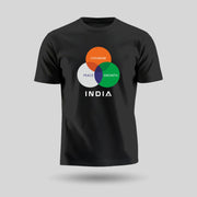 India: Peace, Growth, Courage | Round Neck Unisex T-Shirt | Pure Cotton Luv My India Fashion | Patriotic T-Shirt