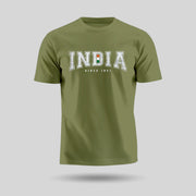 India 1947 | Round Neck Unisex T-Shirt | Pure Cotton Luv My India Fashion | Patriotic T-Shirt