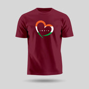 Love India | Round Neck Unisex T-Shirt | Pure Cotton Luv My India Fashion | Tiranga / Tricolour Patriotic T-Shirt