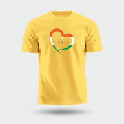 Love India | Round Neck Unisex T-Shirt | Pure Cotton Luv My India Fashion | Tiranga / Tricolour Patriotic T-Shirt