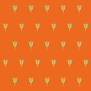 Lotus Motifs | Orange Modal Satin Saree | Luv My India Fashion | 550x115 CM | National Flower Digital Print | Elegant Patriotic Saree