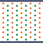 Tricolour Polka Dots | White Mulmul Cotton Saree | Luv My India Fashion | 550x115 CM | Elegant Hand-Block Patriotic Saree