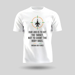 Hit The Target | Round Neck Unisex T-Shirt | Pure Cotton Luv My India Fashion | Patriotic T-Shirt