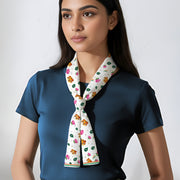 Luv My India Patriotic Scarf Combo | National Symbols Design | Ashok Chakra Design | Lotus Motifs Design | Bharat Tiranga Design | Curated Modal Satin Scarves | 100x25 CM Scarves