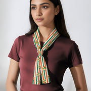 Luv My India Patriotic Scarf Combo | National Symbols Design | Ashok Chakra Design | Lotus Motifs Design | Bharat Tiranga Design | Curated Modal Satin Scarves | 100x25 CM Scarves