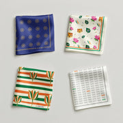 Luv My India Patriotic Scarf Combo | National Symbols Design | Ashok Chakra Design | Lotus Motifs Design | Bharat Tiranga Design | Curated Modal Satin Scarves | 100x25 CM Scarves