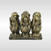 Three Wise Monkeys | Luv My India 4.75x4 Inch Elegant Decor Sculpture