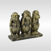 Three Wise Monkeys | Luv My India 4.75x4 Inch Elegant Decor Sculpture