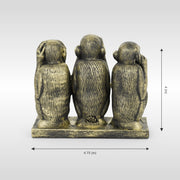 Three Wise Monkeys | Luv My India 4.75x4 Inch Elegant Decor Sculpture